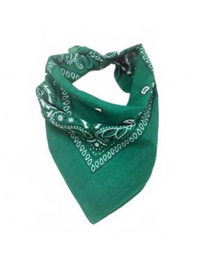 Love and Repeat Paisley Pattern Bandana - Green