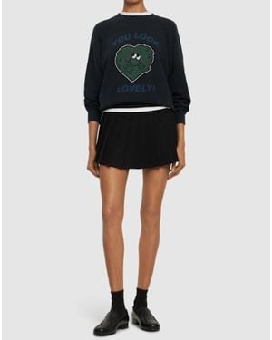 RE/DONE Upcycled You Look Lovely Monster Sweatshirt - Black