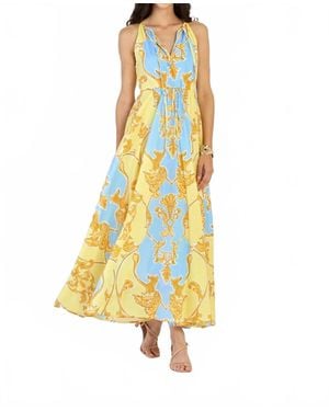 Beyond By Vera Marina Midi Dress - Yellow