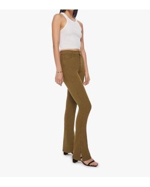 Mother Runaway Slice Heel Fir Jeans - Metallic