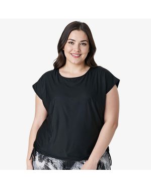 Calypsa Daphne Loose Fit Swim Top - Black