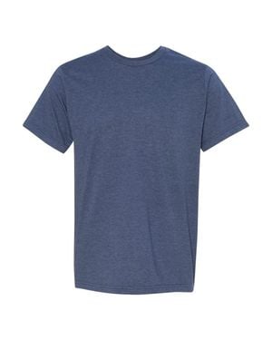 BAYSIDE Usa-Made Ringspun 50/50 Heather T-Shirt - Blue