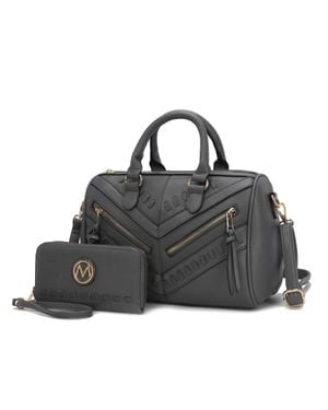 MKF Lara Vegan Leather Satchel With Wallet - Pink