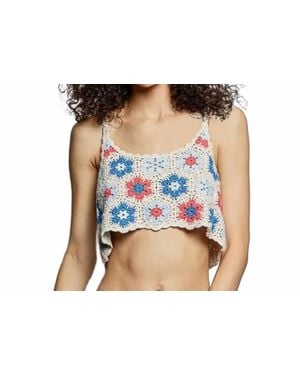 Pol Adeline Boho Crochet Top - Black