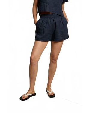 PERFECTWHITETEE Malin Linen Short - Blue