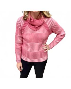 Marble Removable Neck Sweater - Red