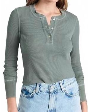 AMO Thermal Henley Long Sleeve Tee - Gray