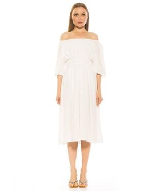 Alexia Admor Emily Scoop Neck Dress - White