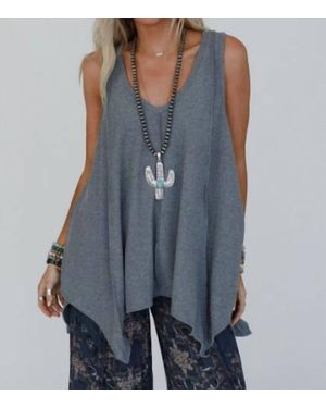 Three Bird Nest Drift Away Sleeveless Top - Blue