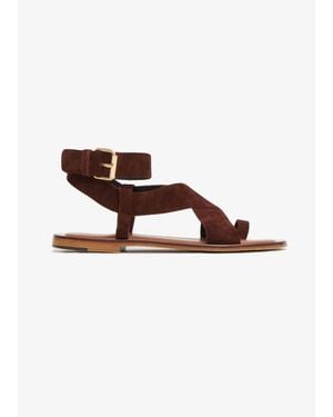 Mansur Gavriel Ankle Sandal - Brown