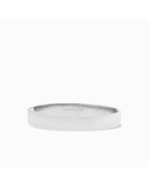 Marlyn Schiff Flat Hinge Bangle - White