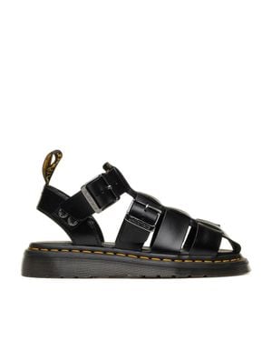 Dr. Martens Garin Brando Adjustable Buckles Leather Sandals - Black