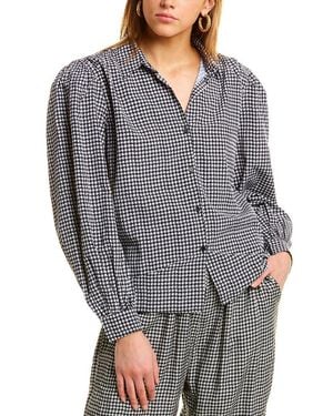 Garrie B Crepe Blouse - Gray