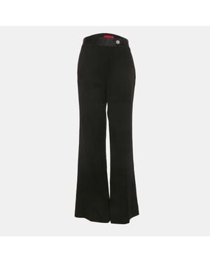Carolina Herrera Crepe Brooch Detailed Flared Pants - Black