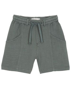 Emile Et Ida Kids Cotton Shorts - Gray