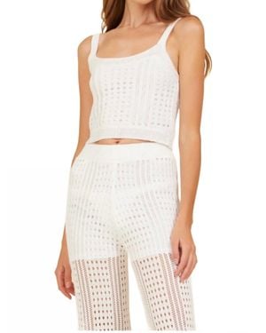 Surf Gypsy Knit Cropped Tank - White