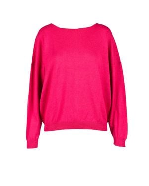 Be You Fuchsia Cotton Cashmere Sweater - Pink