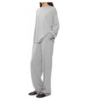 ÉTERNE Chloe Thermal Lounge Pants - Gray