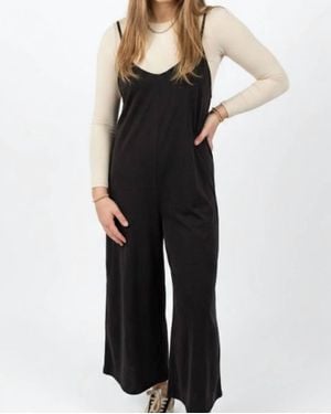 Mystree Modal Cami Baggy Jumpsuit - Black