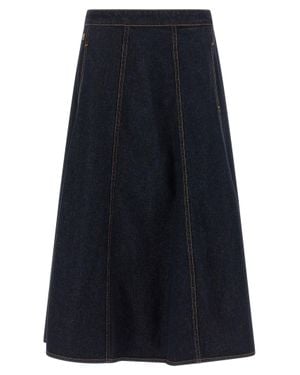 Alberta Ferretti Denim Skirt - Blue