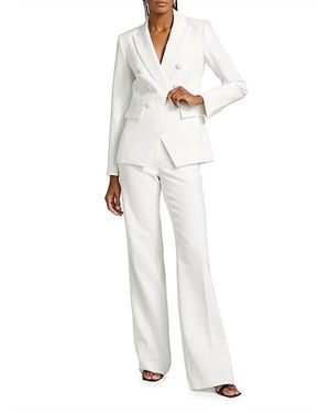 Veronica Beard Tonelli Pant With Side Stripe - White