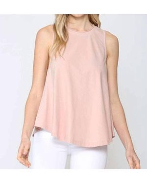 Fate Jersey Cotton Flowy Tank - Pink