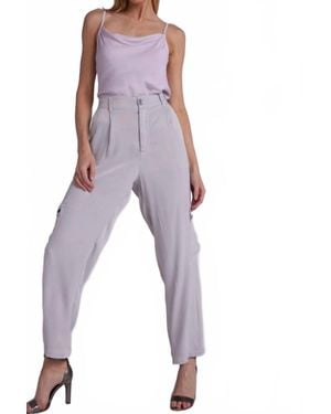 Bella Dahl Saten Cargo Pant - Purple