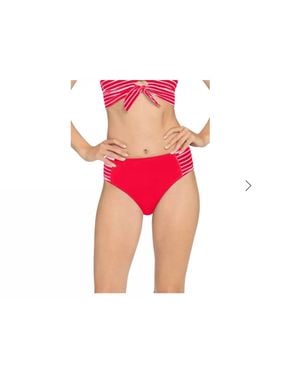 Robin Piccone Sailor High Waist Bikini Bottom - Red