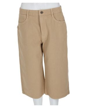 Lemaire Mid-Length Cotton Shorts - Natural