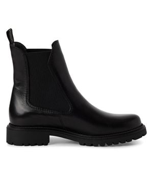TMRS Tamaris Leather Classic High Chelsea Ankle Boots - Black