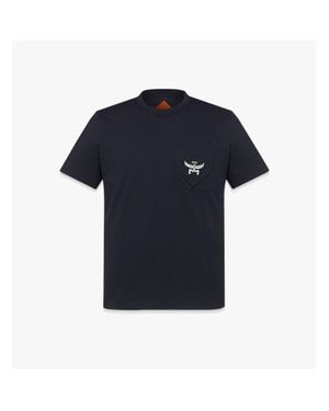 MCM Essential Logo Pocket T-Shirt - Blue