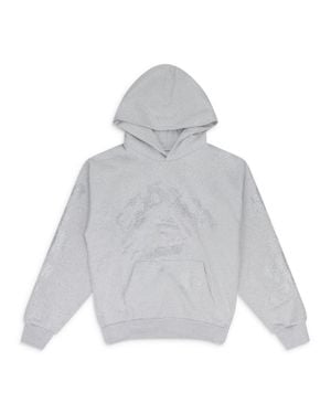 Sp5der Rhinestone Beluga Hoodie - Gray