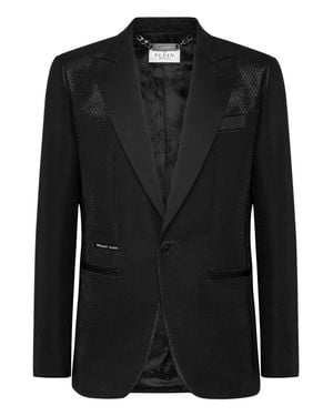 Philipp Plein Lurex Blazer Lord Fit Sartorial - Black