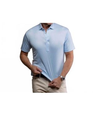 Collars & Co. Semi Spread Collar Polo - Blue