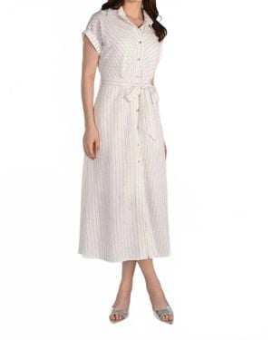 FRANK LYMAN Classic Stripe Embellished Dress - Multicolor