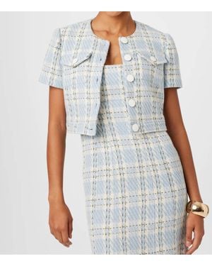 Toccin London Short Sleeve Crop Jacket - Blue