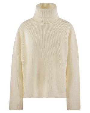 Fabiana Filippi Boxy Turtleneck Sweater - Natural