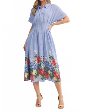 Jodifil Pintuck Dress - Blue