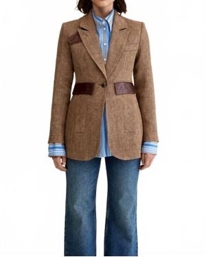 Smythe Tailored Boyfriend Blazer - Brown