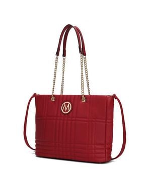 MKF Collection by Mia K Alyne Vegan Leather Tote Bag - Red