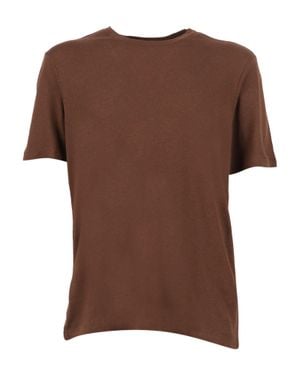 Filatures Du Lion Tonka Warm Crew T-Shirt - Brown