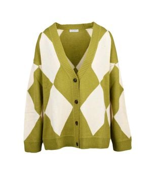 Ballantyne Wool Button Cardigan - Green