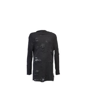 IRO X Anja Rubik Iriza Distressed Dress - Black