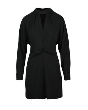 Pennyblack Mini Dress With Batwing Sleeves And Gathered Detail - Black
