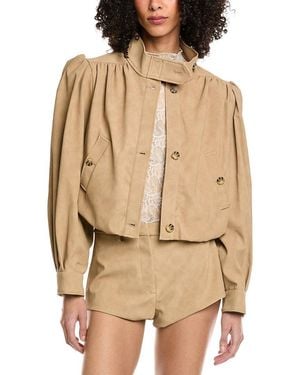 Bardot Leon Vegan Leather Jacket - Natural