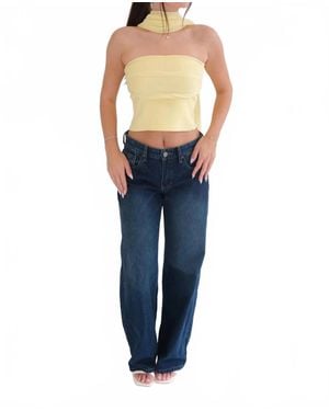 Loucia Lemon Scarf Top - Blue
