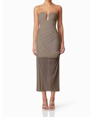 Elliatt Phoebe Strapless Midi Dress - Natural
