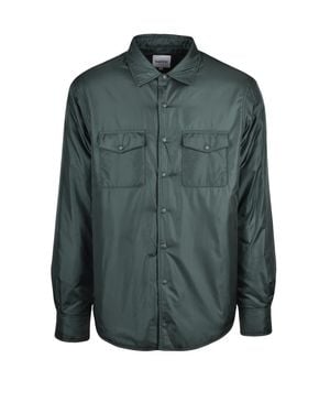 Aspesi Quilted Snap Button Polyamide Shirt - Green