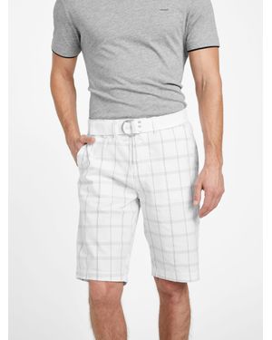 Guess Abel Plaid Shorts - Gray