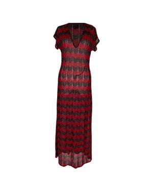Missoni Chevron Maxi Dress - Red
